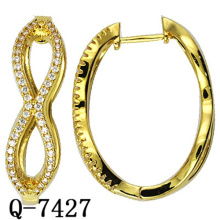 Latest Model Copper Jewelry Hoop Earrings with Gold Plated